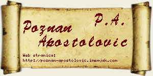 Poznan Apostolović vizit kartica